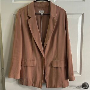 Open Edit Unstructured Tan Blazer